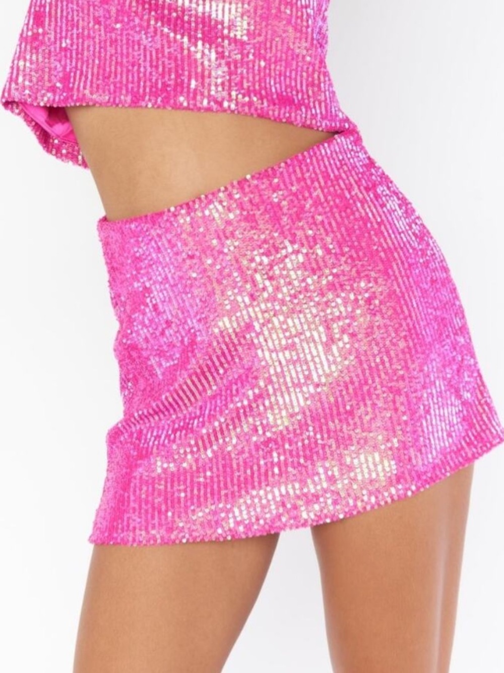 Show Me Your Mumu All Night Skort in Pink Disco Sequins XXL NWT